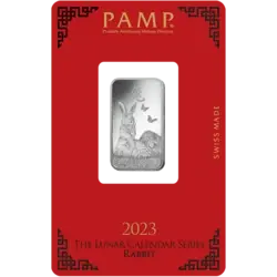 10 grammi Lingottino d'Argento - PAMP Suisse Coniglio Lunare 10 grammi Lingottino d'Argento - PAMP Suisse Coniglio Lunare