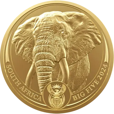 1 Unze Goldmünze - Big Five Elefant 2024