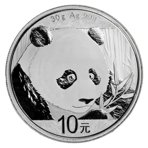 30 Gramm Silbermünze - Panda BU 2018