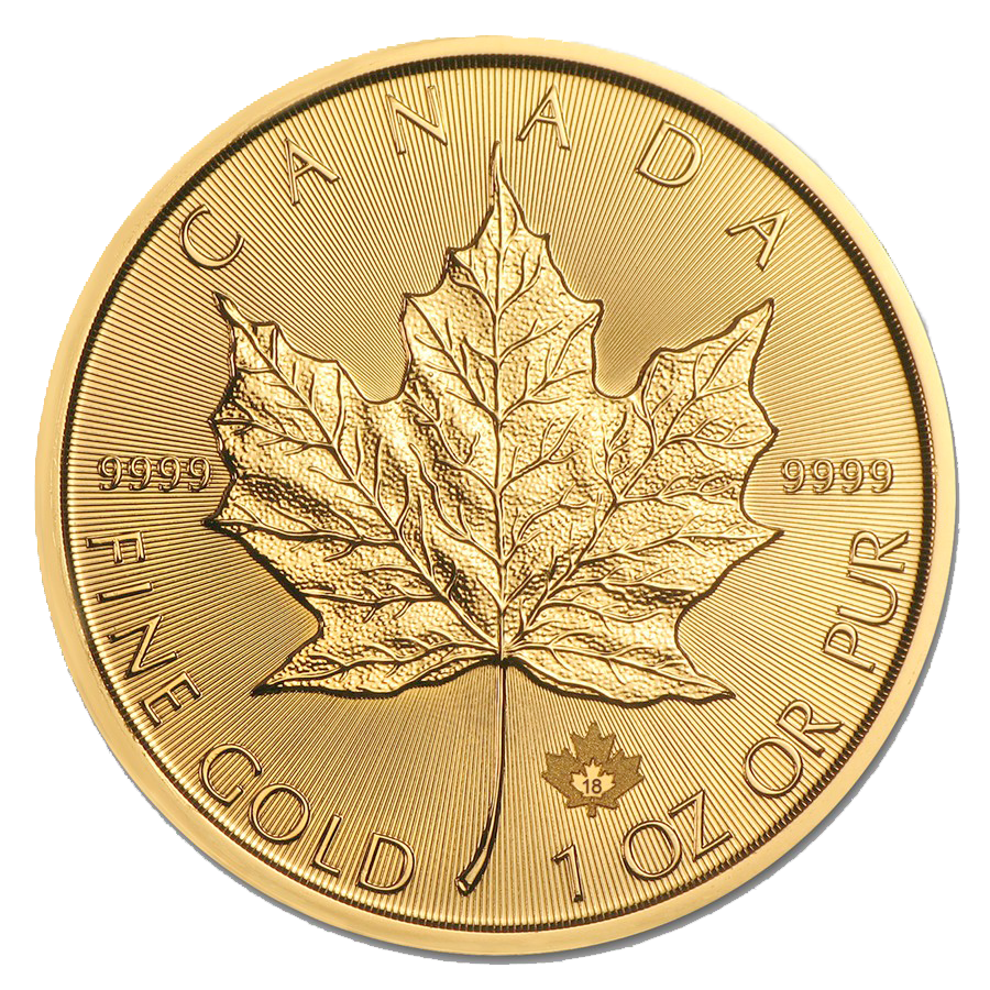 Invest in 1 oz Fine gold Maple Leaf - Royal Canadian Mint - Front
