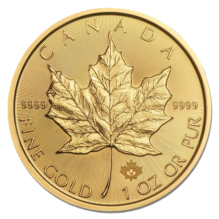 1 ounce Gold Coin - Maple Leaf BU