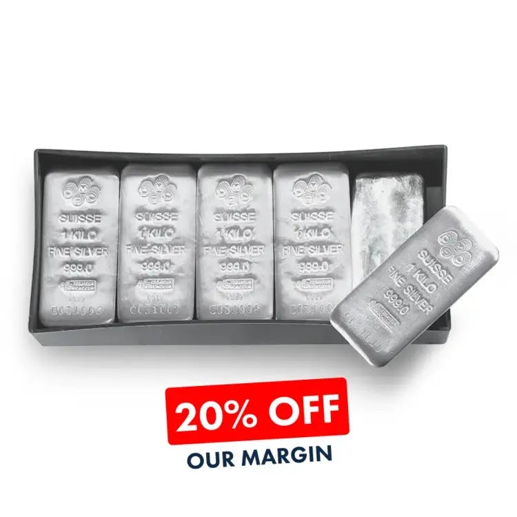 Monster Box 15x1 kg Silver Bars - PAMP Suisse