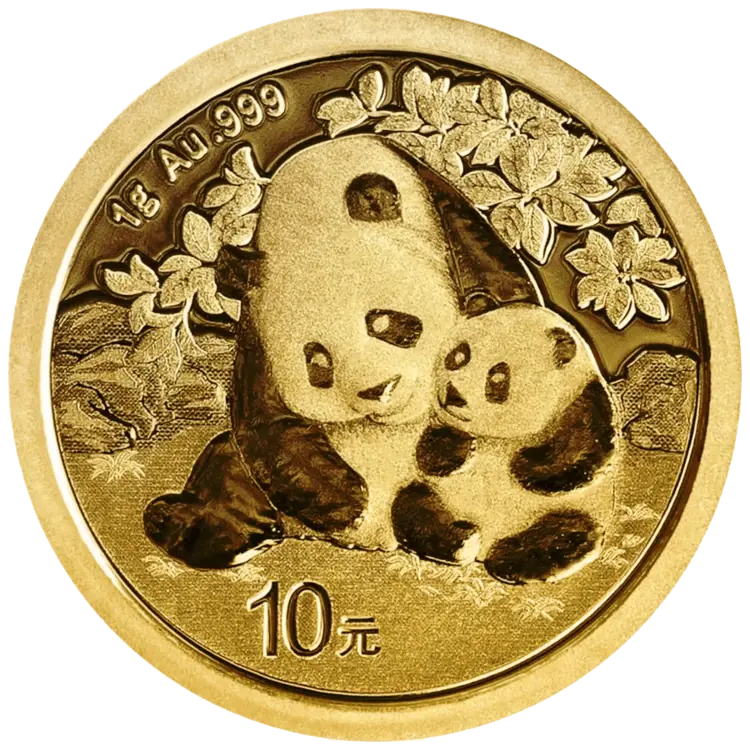 1 Gramm Goldmünze - Panda 2024