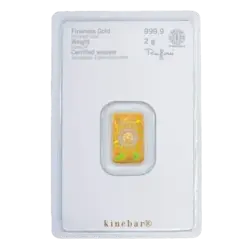 2 gram Gold Bar - Heraeus - Kinebar series 2 gram Gold Bar - Heraeus - Kinebar series