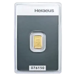1 Gramm Goldbarren - Heraeus 1 Gramm Goldbarren - Heraeus