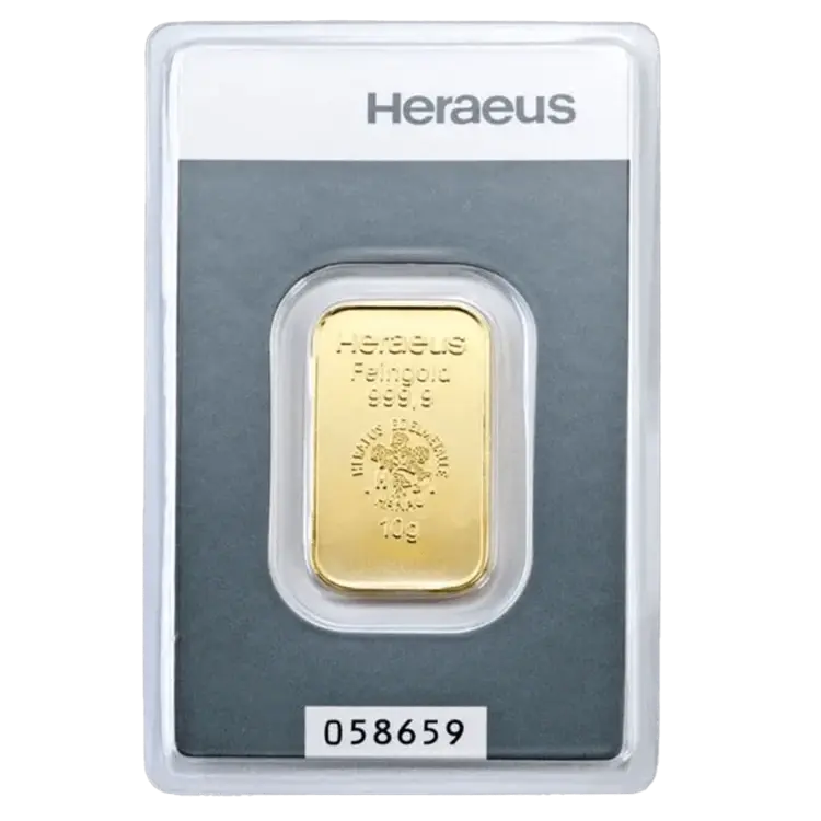 10 gram Gold Bar - Heraeus