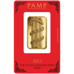 Purchase gold, 1 oz Fine gold Lunar Snake - PAMP Swiss - Pack Front Invest in 1 oz Fine gold Lunar Snake - PAMP Swiss - Pack Front