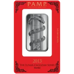 1 oncia Lingottino d'Argento - PAMP Suisse Serpente Lunare 1 oncia Lingottino d'Argento - PAMP Suisse Serpente Lunare
