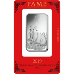 1 Unze Silberbarren - PAMP Suisse Lunar Schwein 1 Unze Silberbarren - PAMP Suisse Lunar Schwein