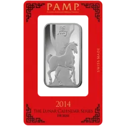 1 oncia Lingottino d'Argento - PAMP Suisse Cavallo Lunare 1 oncia Lingottino d'Argento - PAMP Suisse Cavallo Lunare