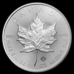 1 oz Silver Coin - Maple Leaf BU 2018 1 oz Silver Coin - Maple Leaf BU 2018