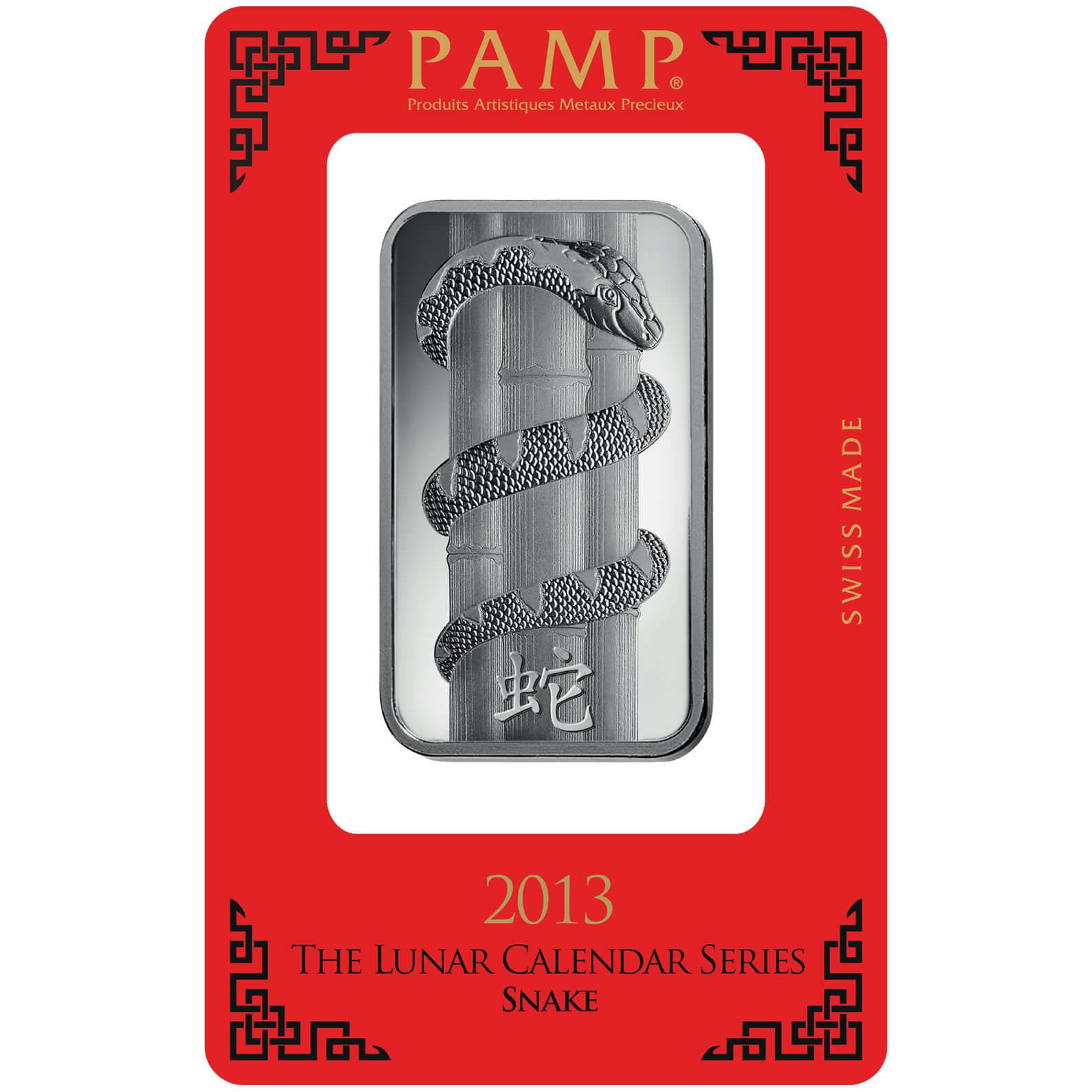 Invest in 1 oz Fine Silver Lunar Snake - PAMP Swiss - Pack Front