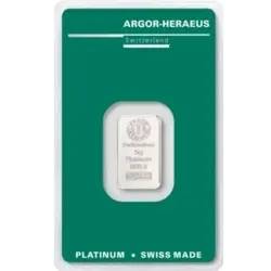 5 grammes Lingotin de Platine - Argor-Heraeus 5 grammes Lingotin de Platine - Argor-Heraeus