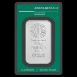 100 grammes Lingotin de Platine - Argor-Heraeus 100 grammes Lingotin de Platine - Argor-Heraeus