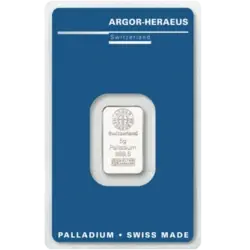 5 grammes Lingot de Palladium - Argor-Heraeus 5 grammes Lingot de Palladium - Argor-Heraeus
