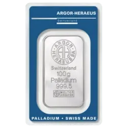 100 grammes Lingot de Palladium - Argor-Heraeus 100 grammes Lingot de Palladium - Argor-Heraeus