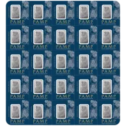 25x1 gramme multigramme lingots de platine - PAMP Suisse Lady Fortuna 25x1 gramme multigramme lingots de platine - PAMP Suisse Lady Fortuna