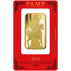 100 gram Gold Bar - PAMP Suisse Lunar Horse  100 gram Gold Bar - PAMP Suisse Lunar Horse