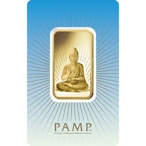 1 once lingotin d'or pur 999.9 - PAMP Suisse Bouddha 