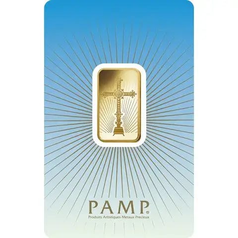 10 gram Gold Bar - PAMP Suisse Romanesque Cross 