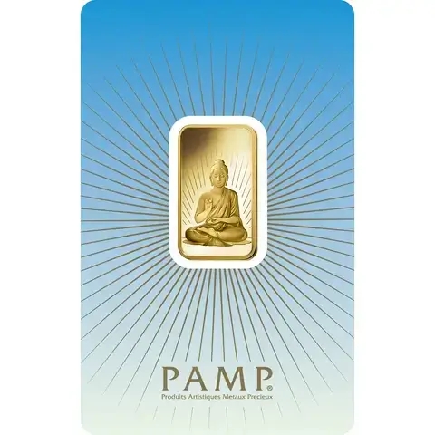 10 grammi lingottino d'oro puro 999.9 - PAMP Suisse Buddha