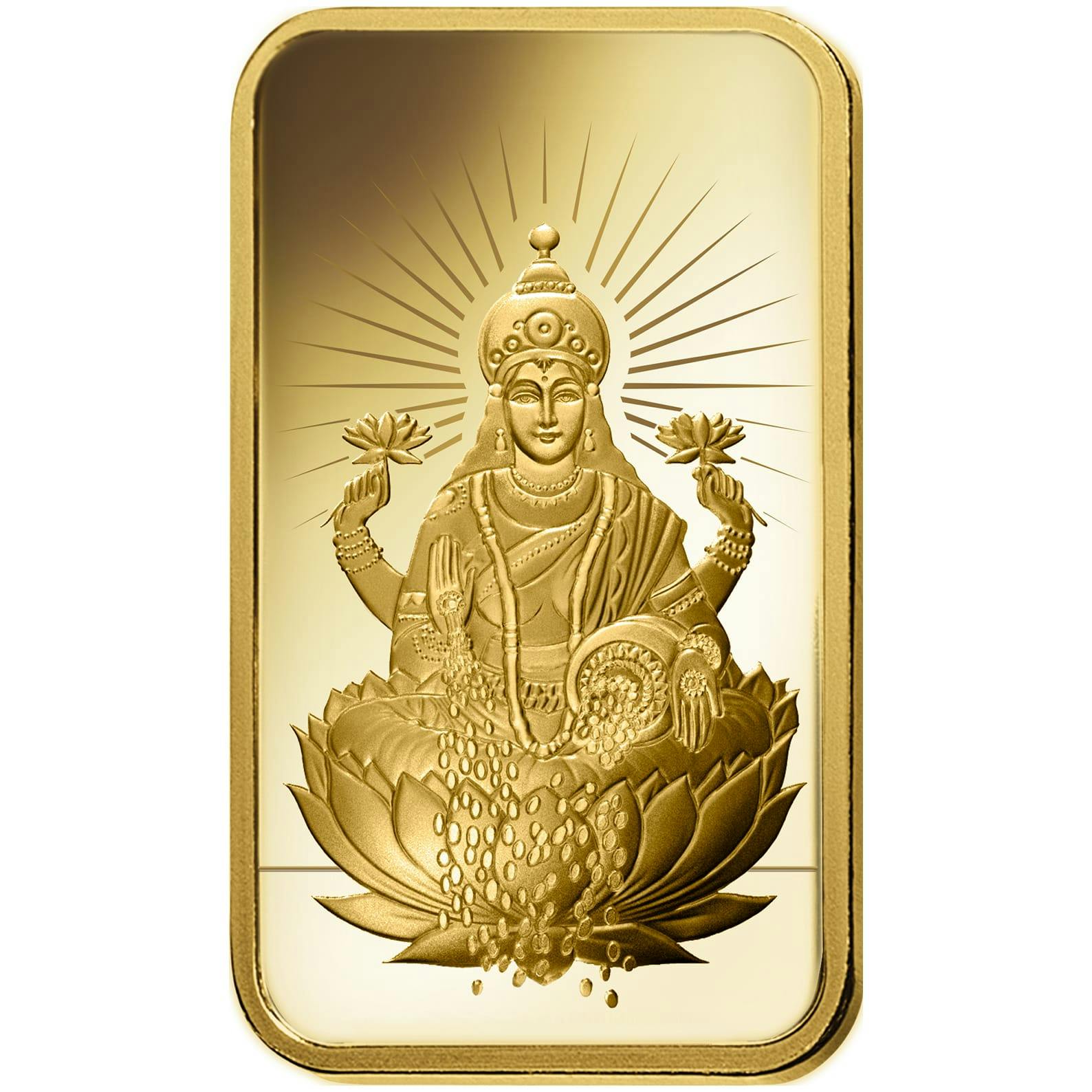 Achat d'or, 1 oz d'or pur Lakshmi - PAMP Suisse - Front 