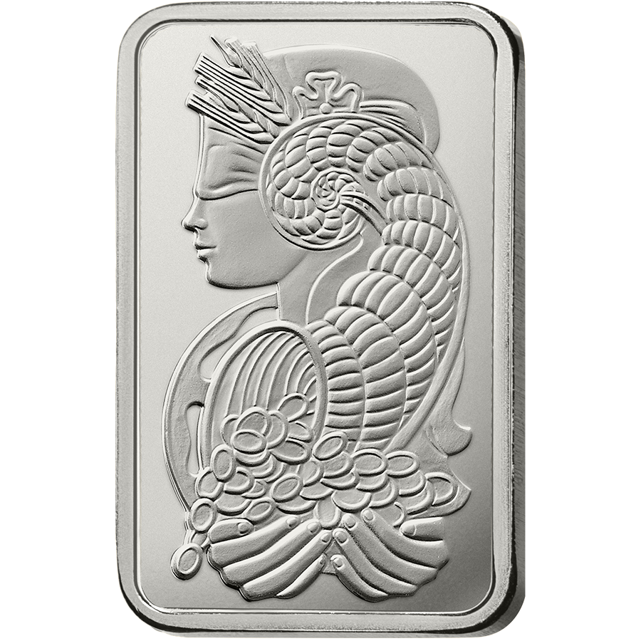 investir dans l'or, 1 once Lingot, Lingotin d'argent Pur Lady Fortuna - PAMP Suisse - Front