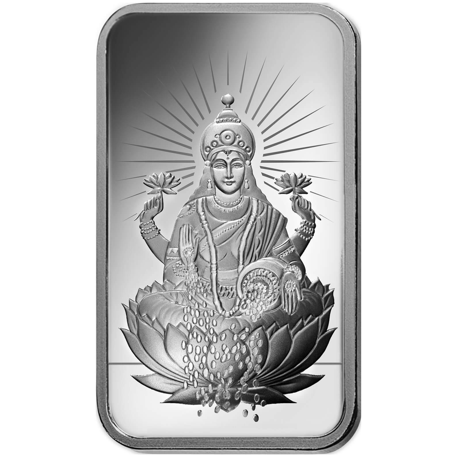 Compare argento, 10 grammi d'argento puro Lakshmi - PAMP Svizzera - Front