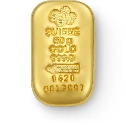 50 grammes lingot d'or - PAMP Suisse