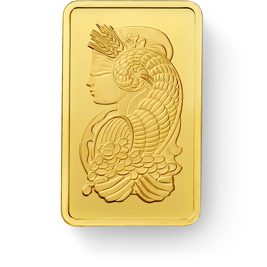 investir dans l'or, 5 grammes Lingotin, Lingot d'or pur Lady Fortuna - PAMP Suisse - Front