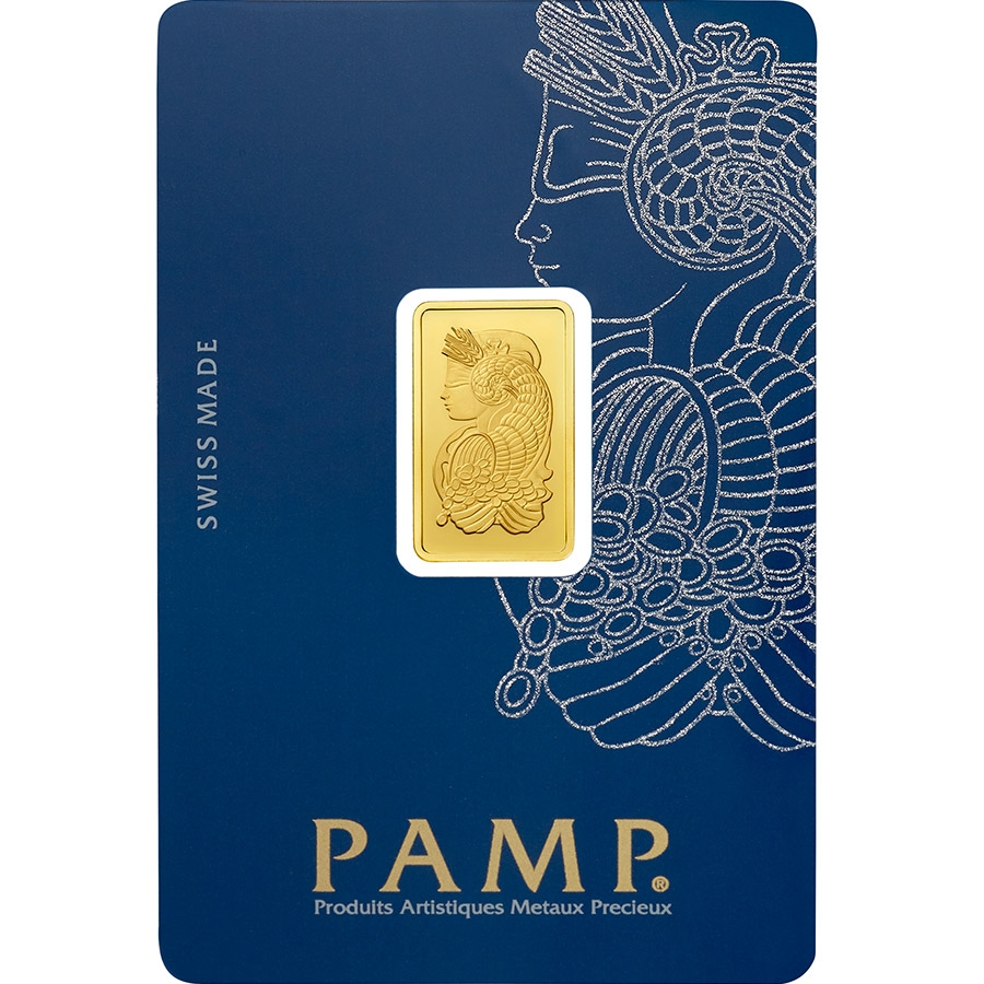 investir dans l'or, 5 grammes Lingotin, Lingot d'or pur Lady Fortuna - PAMP Suisse - Veriscan