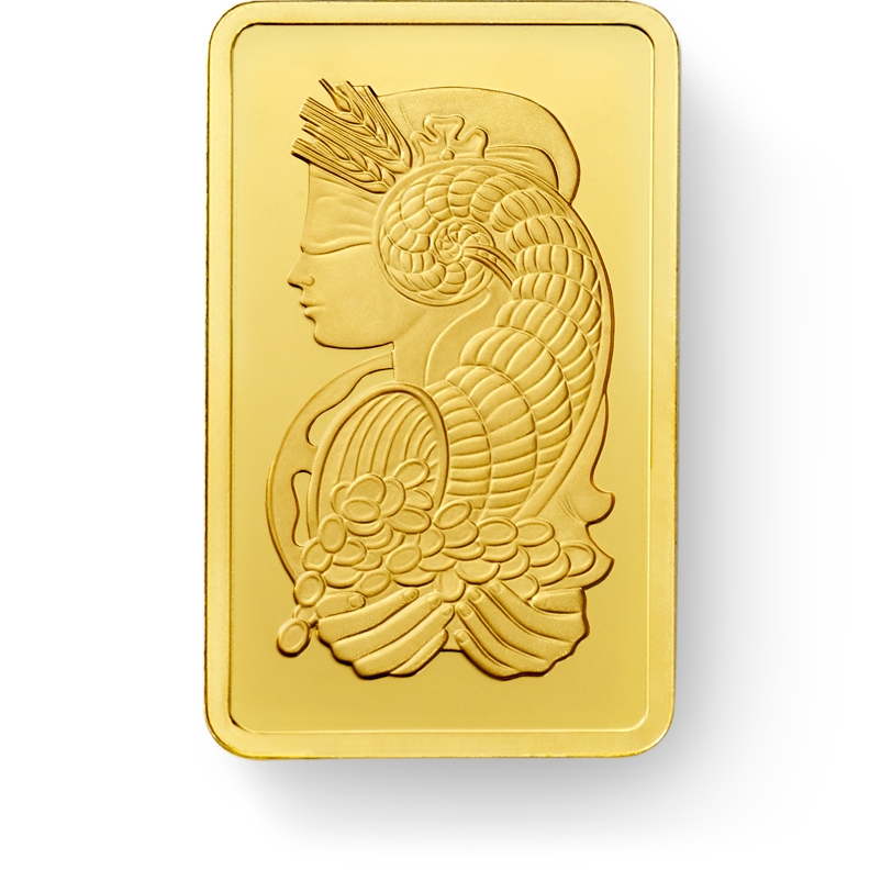 investir dans l'or, 2,5 grammes Lingotin, Lingot d'or pur Lady Fortuna - PAMP Suisse - Front
