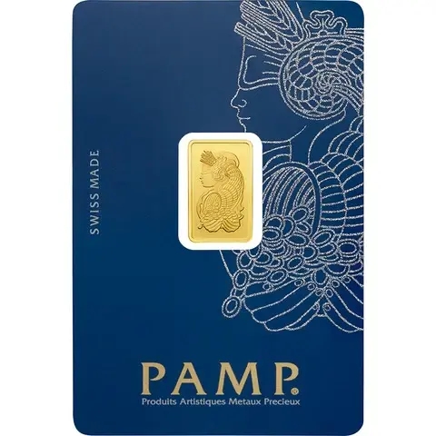 2,5 grammes lingotin d'or pur 999.9 - PAMP Suisse Lady Fortuna Veriscan