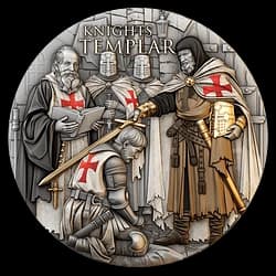 2 onzas moneda de plata - Caballeros Templarios 2 onzas moneda de plata Caballeros Templarios - 1