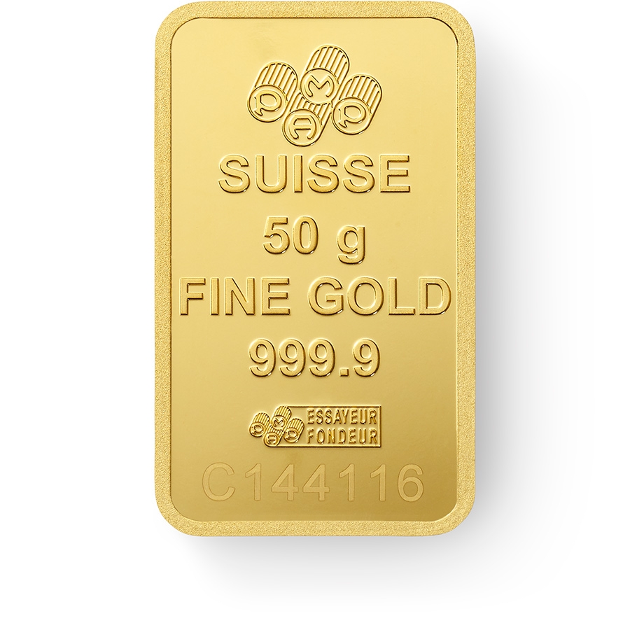 investir dans l'or, 50 grammes Lingotin, Lingot d'or pur Lady Fortuna - PAMP Suisse - Back