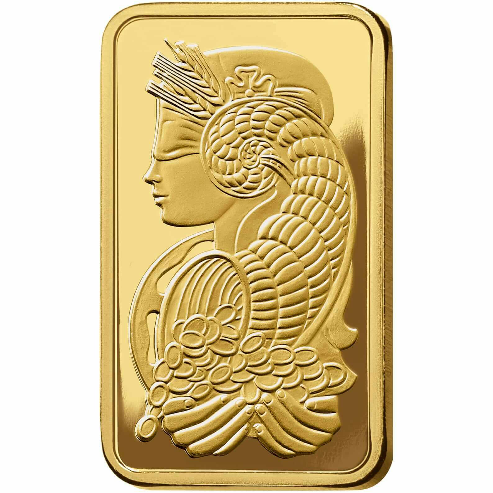 Achat d'or, 3 tolas d'or pur Lady Fortuna - PAMP Suisse - Front Veriscan