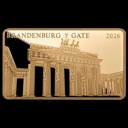 1/200 oz Lingote de Oro - Monumentos del Mundo - Puerta de Brandeburgo 1/200 oz Lingote de Oro - Monumentos del Mundo - Puerta de Brandeburgo - 1
