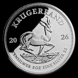 5 onces Pièce d’Argent - Krugerrand Belle Épreuve 2026 5 onces Pièce d’Argent - Krugerrand Belle Épreuve 2026 - 1