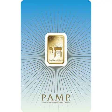 5 gram Gold Bar - PAMP Suisse Am Yisrael Chai 