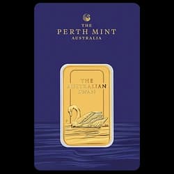 1 ounce Gold Bar - Perth Mint Swan 1 ounce Gold Bar - Perth Mint Swan - 1