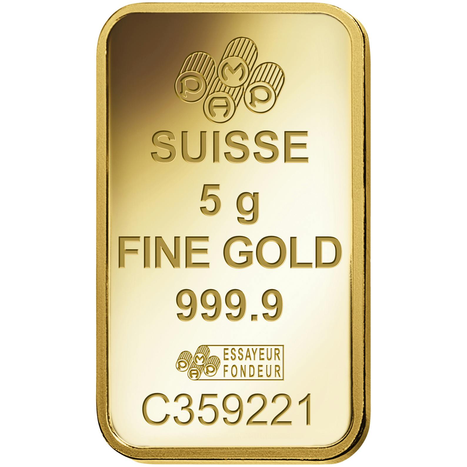 Kaufen Sie Gold, 5 Gramm FeinGoldbarren Am Yisrael Chai - PAMP Schweiz - Back