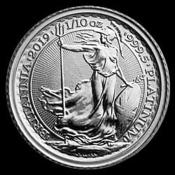 1/10 once Pièce de Platine - Britannia BU 2019 1/10 once Pièce de Platine - Britannia BU 2019
