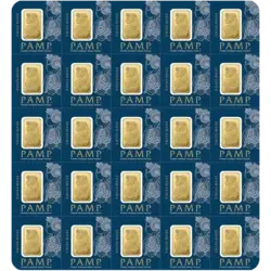 Investieren Sie in Gold, 25 x 1 Gramm FeinGoldbarren Lady Fortuna - PAMP Suisse - Veriscan Investieren Sie in 25 x 1 Gramm FeinGoldbarren Lady Fortuna - Veriscan