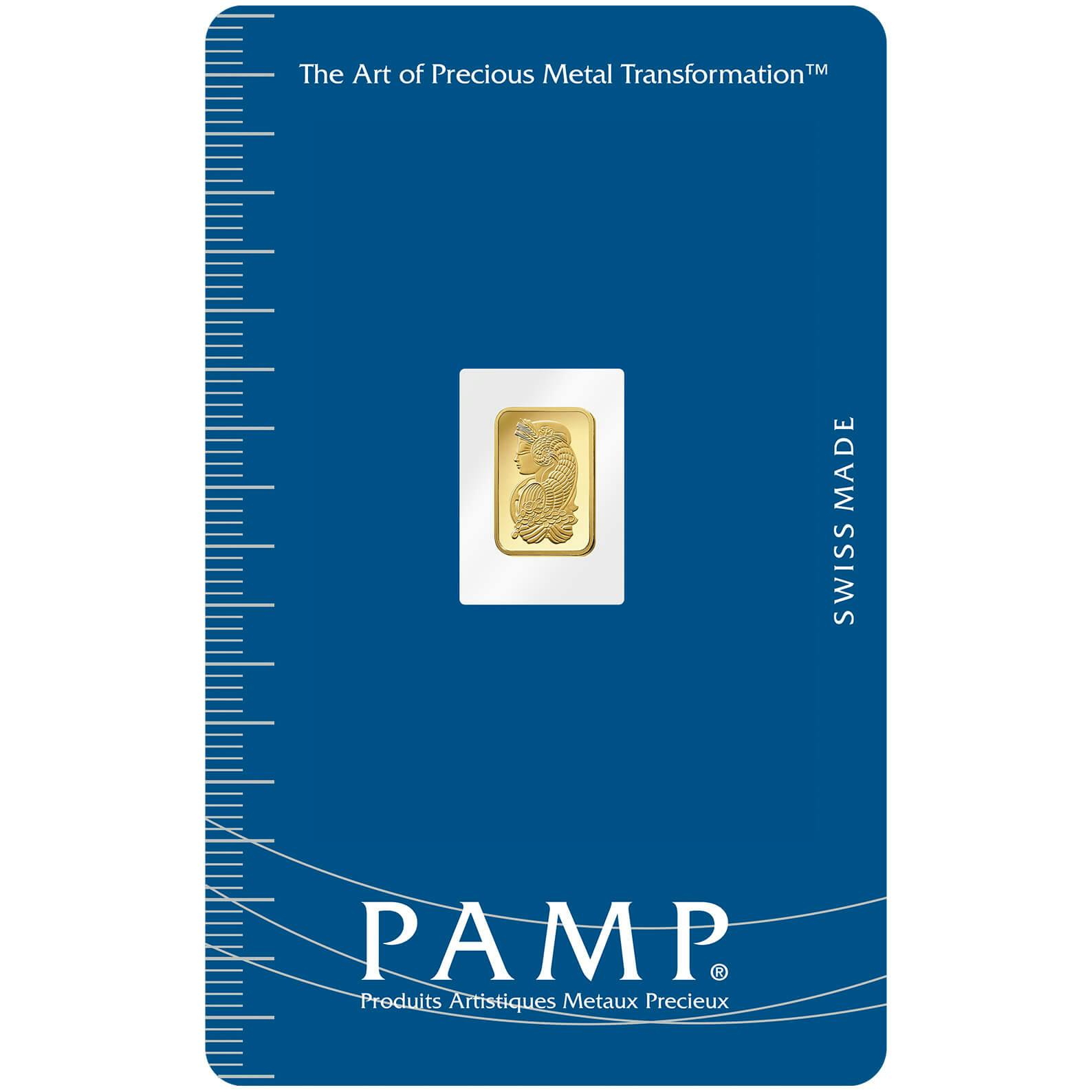 Invest in 0.5 gram Fine Gold Lady Fortuna - PAMP Swiss - Pack Front