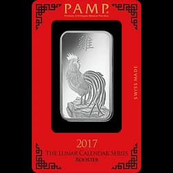 1 Onza Lingote de Plata - PAMP Suisse Lunar Gallo 1 Onza Lingote de Plata - PAMP Suisse Lunar Gallo
