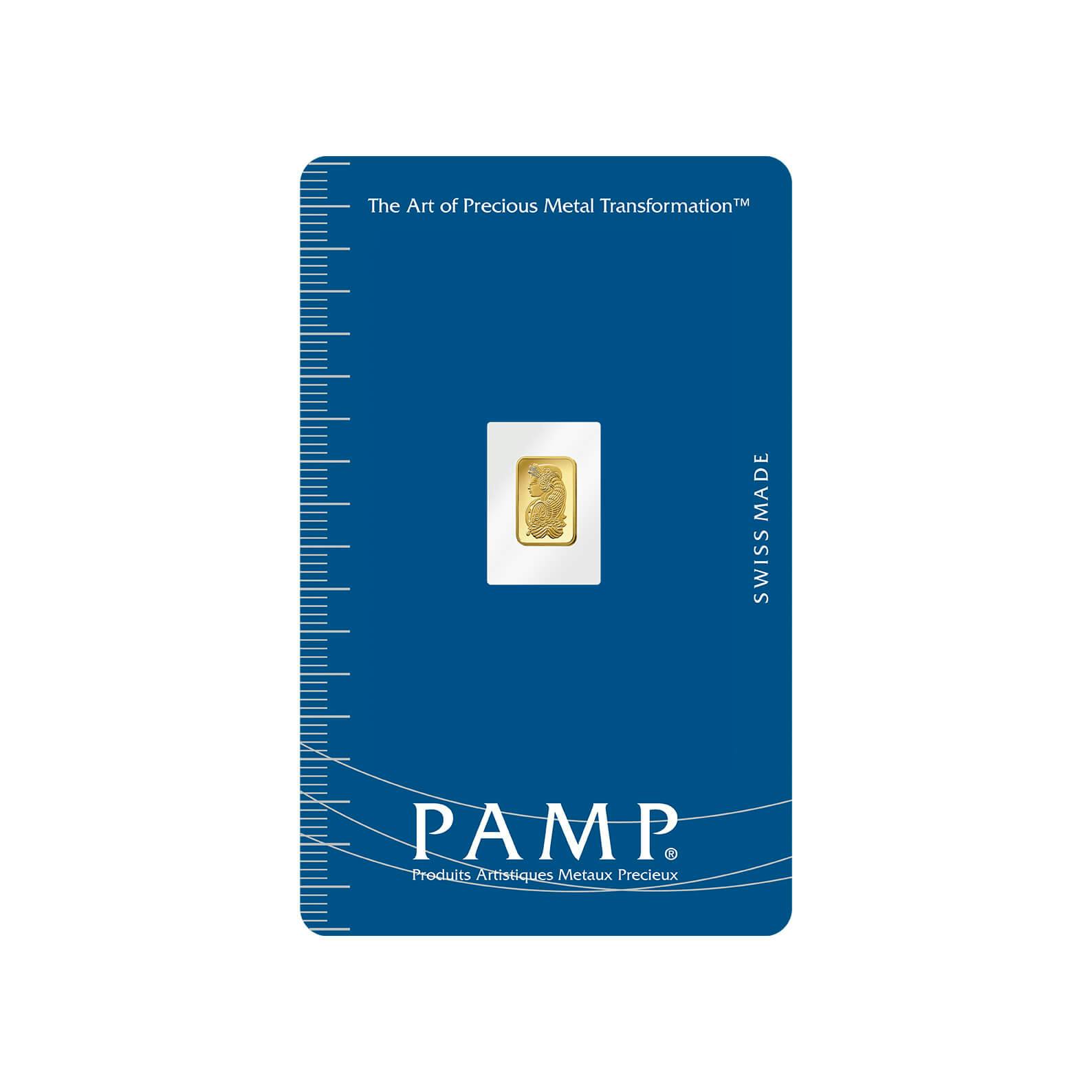 Invest in 0.3 gram Fine Gold Lady Fortuna - PAMP Swiss - Pack Front