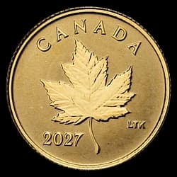 0.5 gram Gold Coin - Iconic Maple Leaf Reverse Proof 2027 0.5 gram Gold Coin - Iconic Maple Leaf 2027 - 1