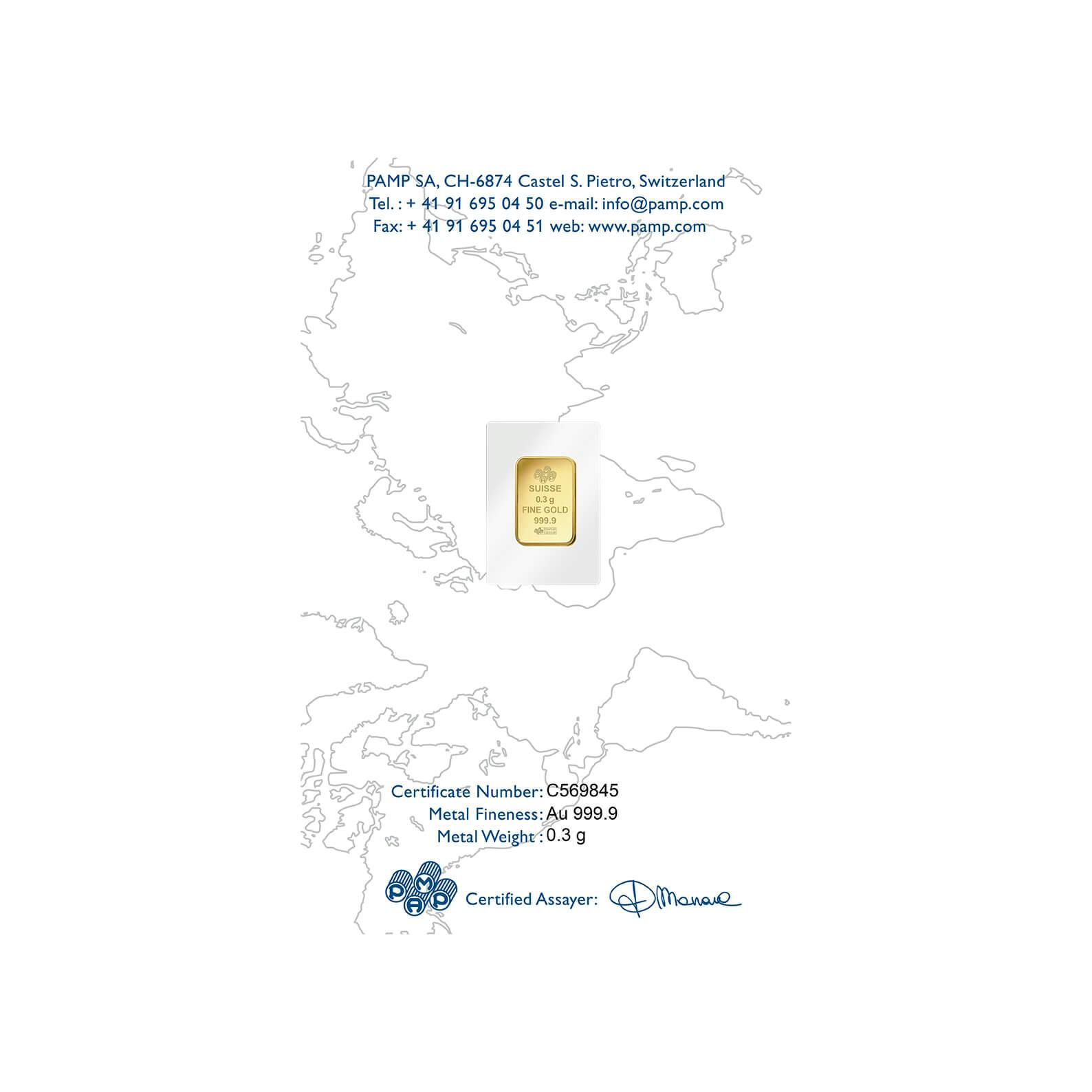 Investire in 0.3 grammi d'oro puro Lady Fortuna - PAMP Svizzera - Pack 