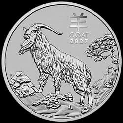 1 onza Moneda de Platino - Australian Lunar Cabra 2027 1 onza Moneda de Platino - Australian Lunar Cabra 2027 - 1
