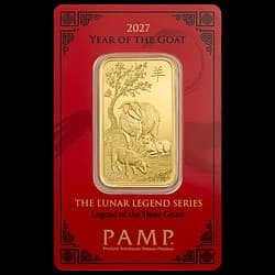 1 Unze Goldbarren - PAMP Suisse Lunar Ziege 2027 1 Unze Goldbarren - PAMP Suisse Lunar Ziege 2027 - 1